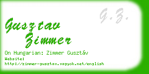 gusztav zimmer business card